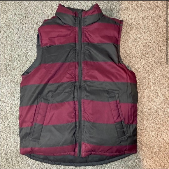 GAP Kids Reversible Puffer Vest Large Air Force Grey - Picture 3 of 6